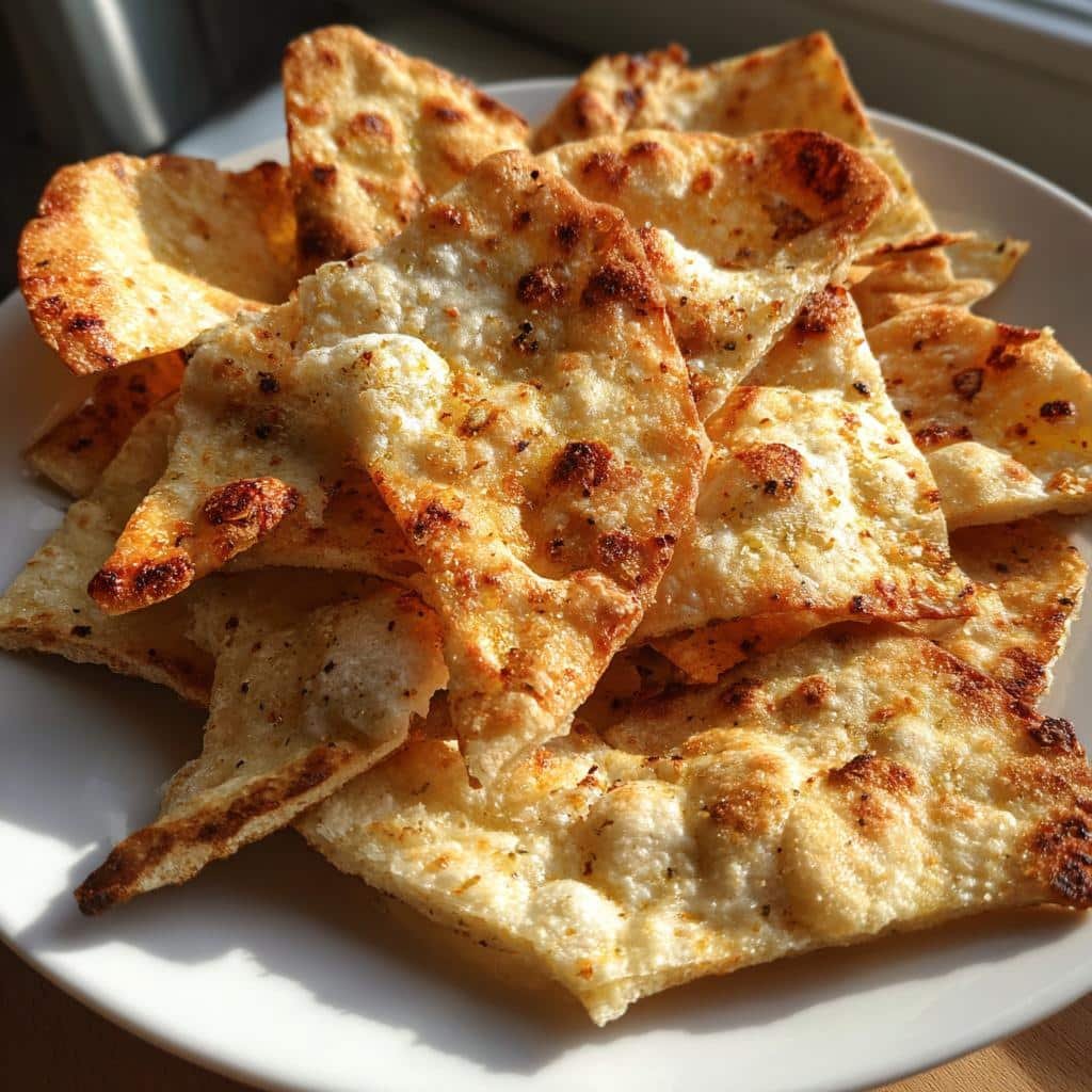 Crispy Air Fryer Naan Chips Garlic in Just 5 Minutes 4 Air Fryer Naan Chips Garlic - detail 1