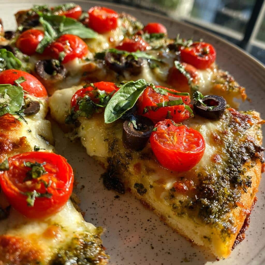 15-Minute Air Fryer Pesto Pizza That’s Irresistible 4 Air Fryer Pesto Base Pizza (No Tomato) - detail 1