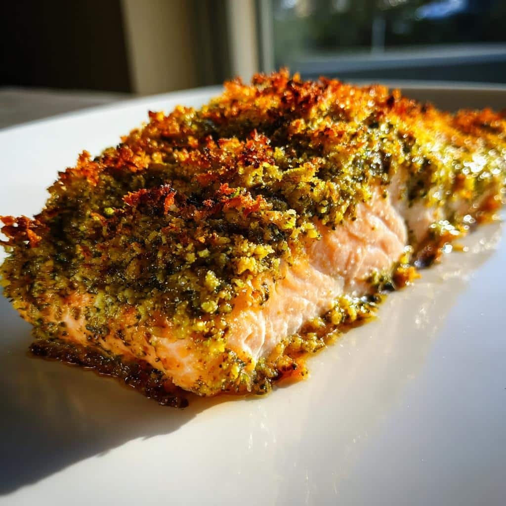 Air Fryer Pesto-Crusted Salmon - detail 1