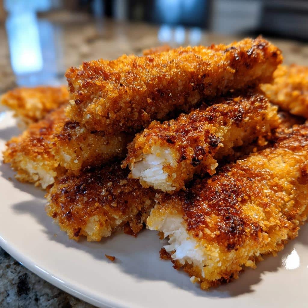 Air Fryer Pork Rind Crusted Fish Sticks - detail 1