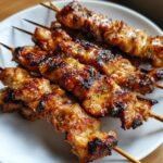 Air Fryer Pork Satay Recipe Skewers