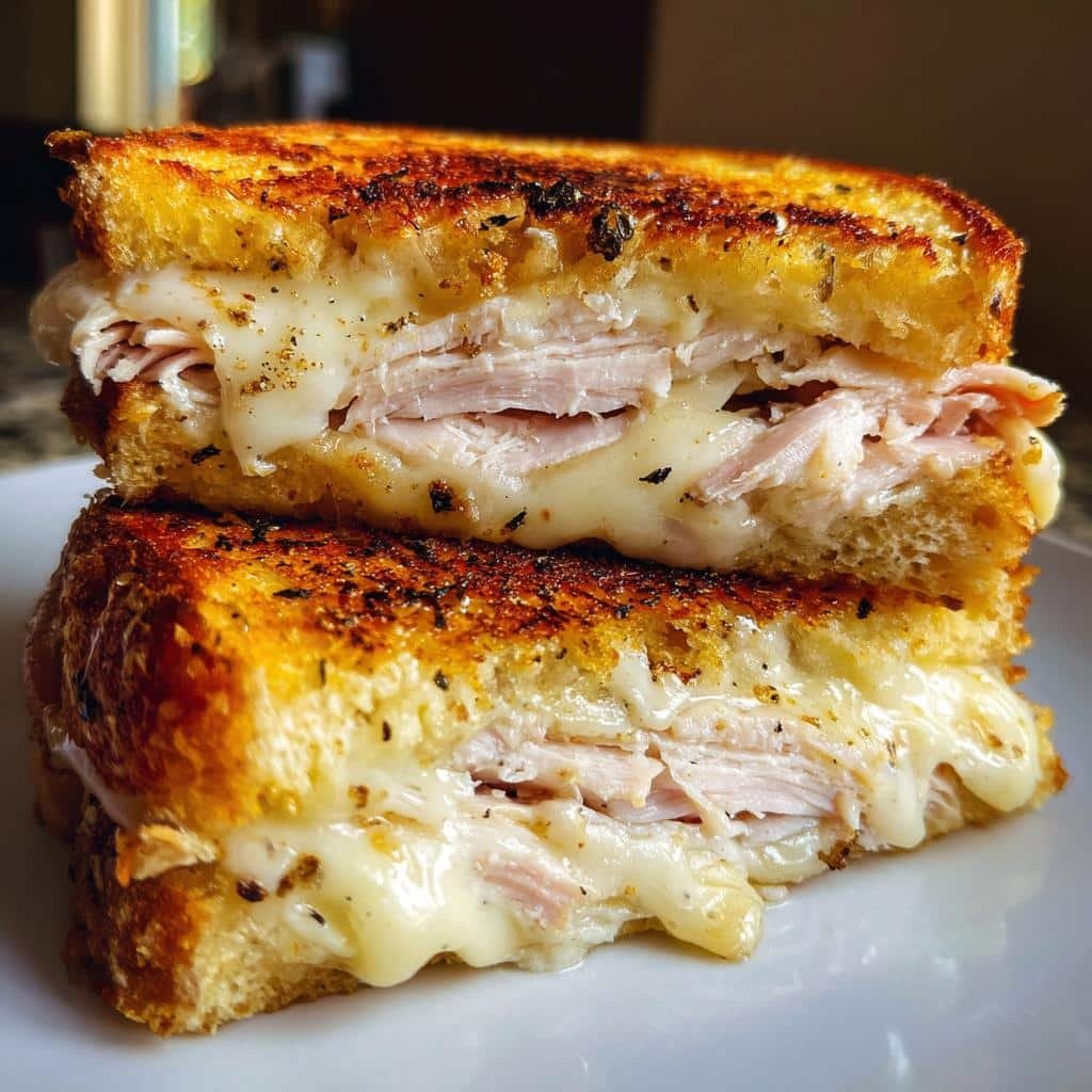 Air Fryer Provolone Turkey Melt