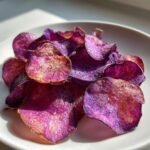 Air Fryer Purple Potato Chips (Naturally Pigmented)