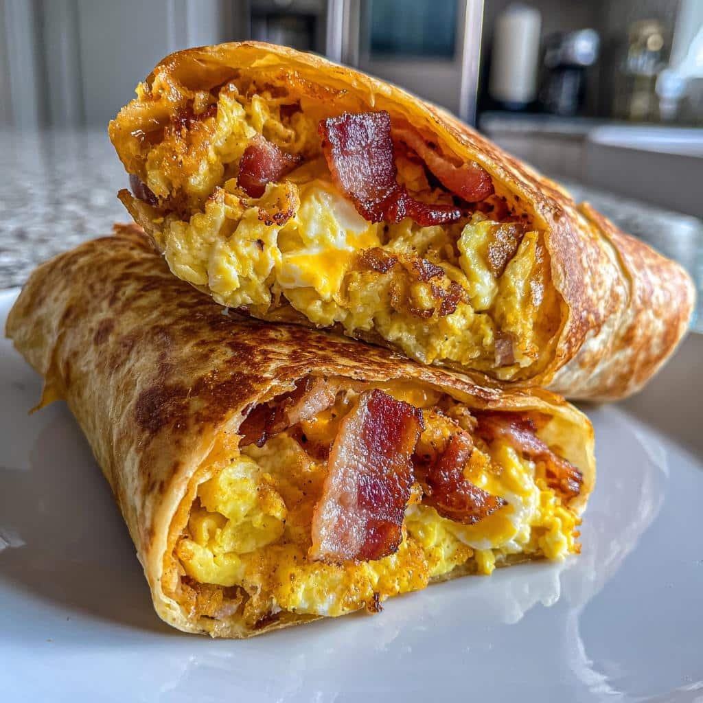 Air Fryer Quick 5-Minute Breakfast Wraps