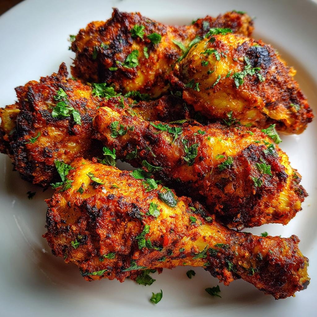 Air Fryer Red Green Christmas Drumsticks
