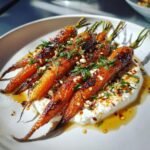 Air Fryer Roasted Carrots with Whipped Ricotta and Hot Honey