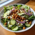 Air Fryer Roasted Chickpea Crunch Salad