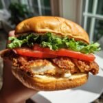 Air Fryer Rotisserie Chicken Sandwich
