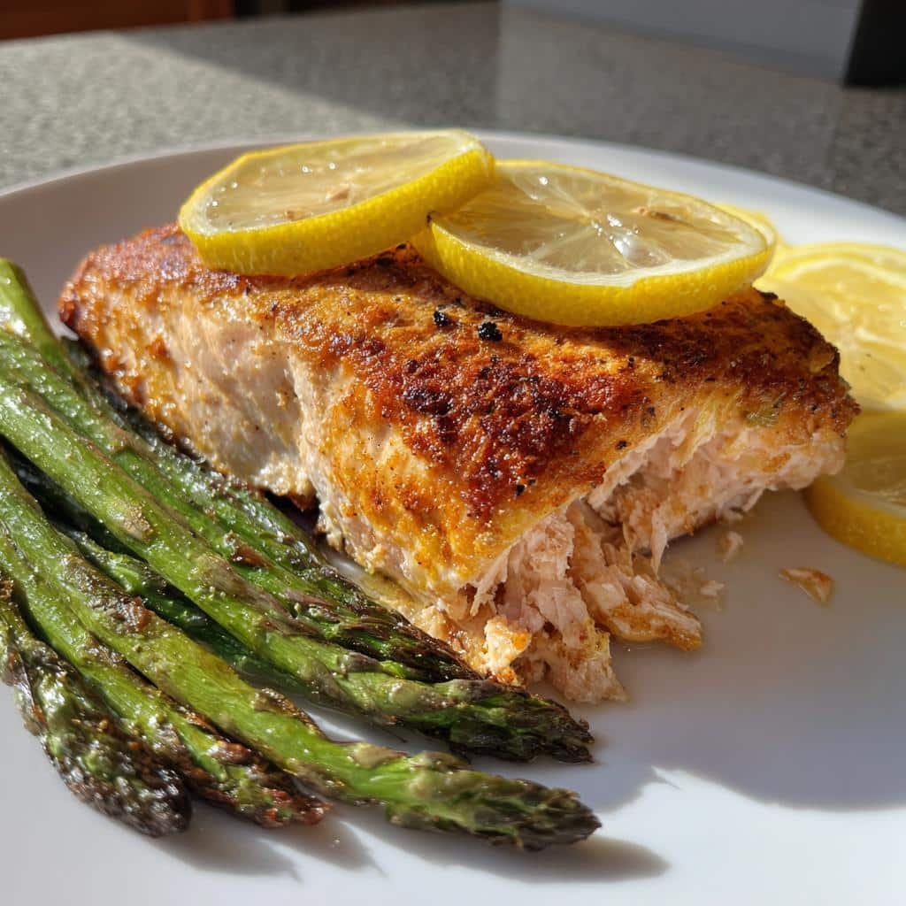 Air Fryer Salmon with Asparagus - detail 1