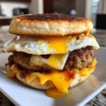 Air Fryer Sausage Patty Breakfast Sandwich