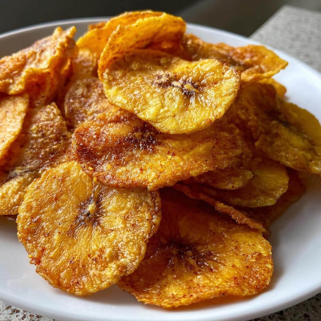 Crispy Air Fryer Plantain Chips in Just 10 Minutes 4 Air Fryer Seasoned Plantain Chips - detail 1
