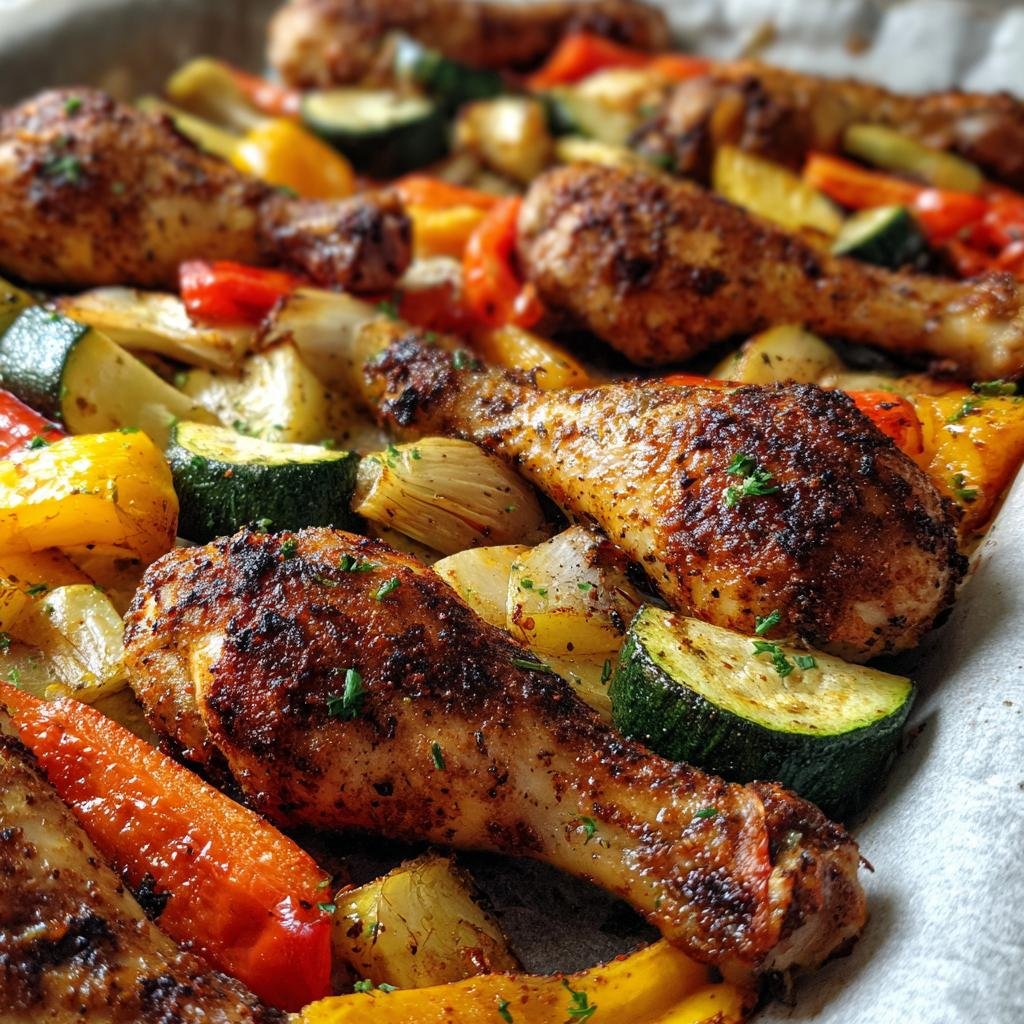 Air Fryer Sheet Pan Drumsticks Roasted Veggies - detail 1