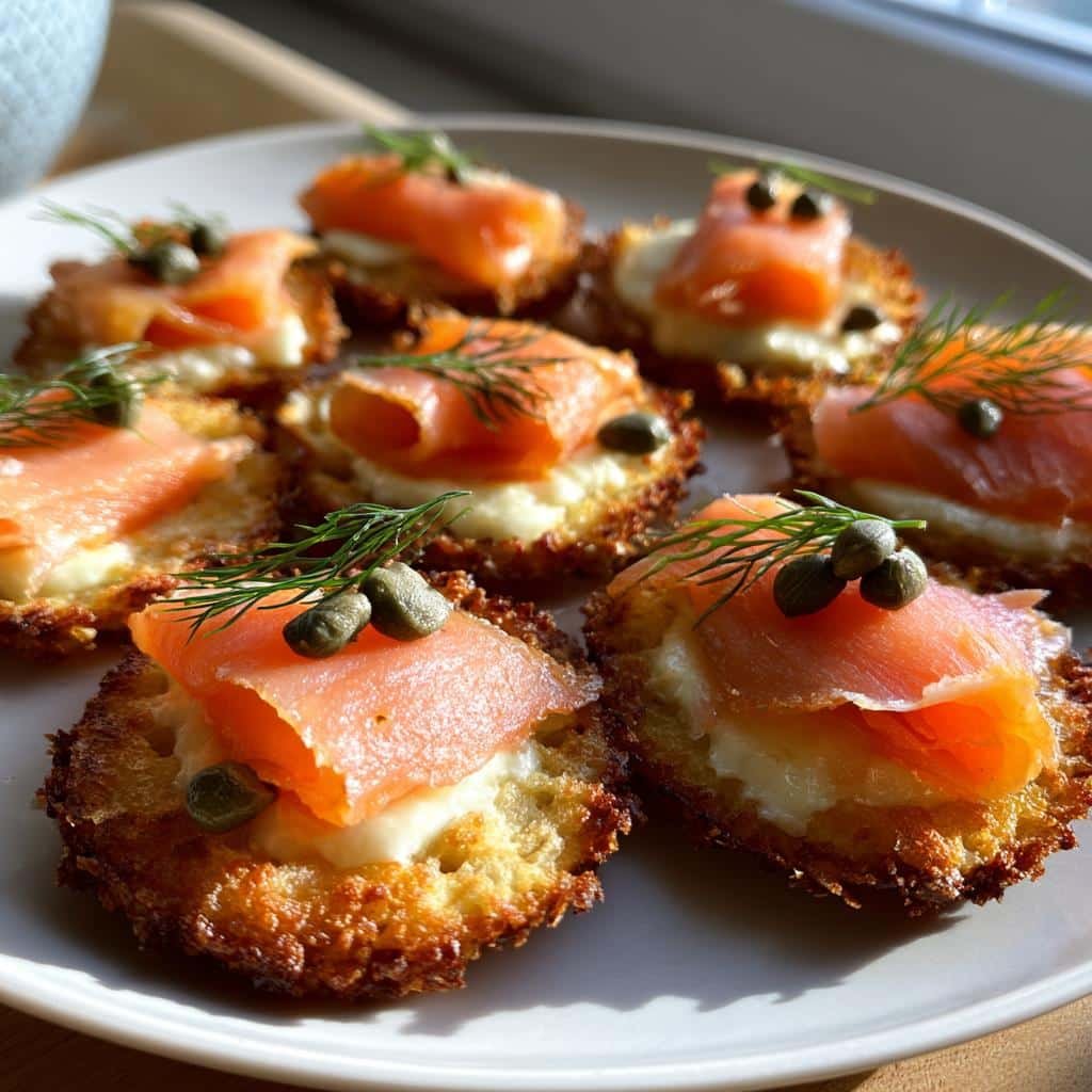15-Minute Air Fryer Smoked Salmon Canapés – Irresistibly Perfect! 4 Air Fryer Smoked Salmon Canapés - detail 1