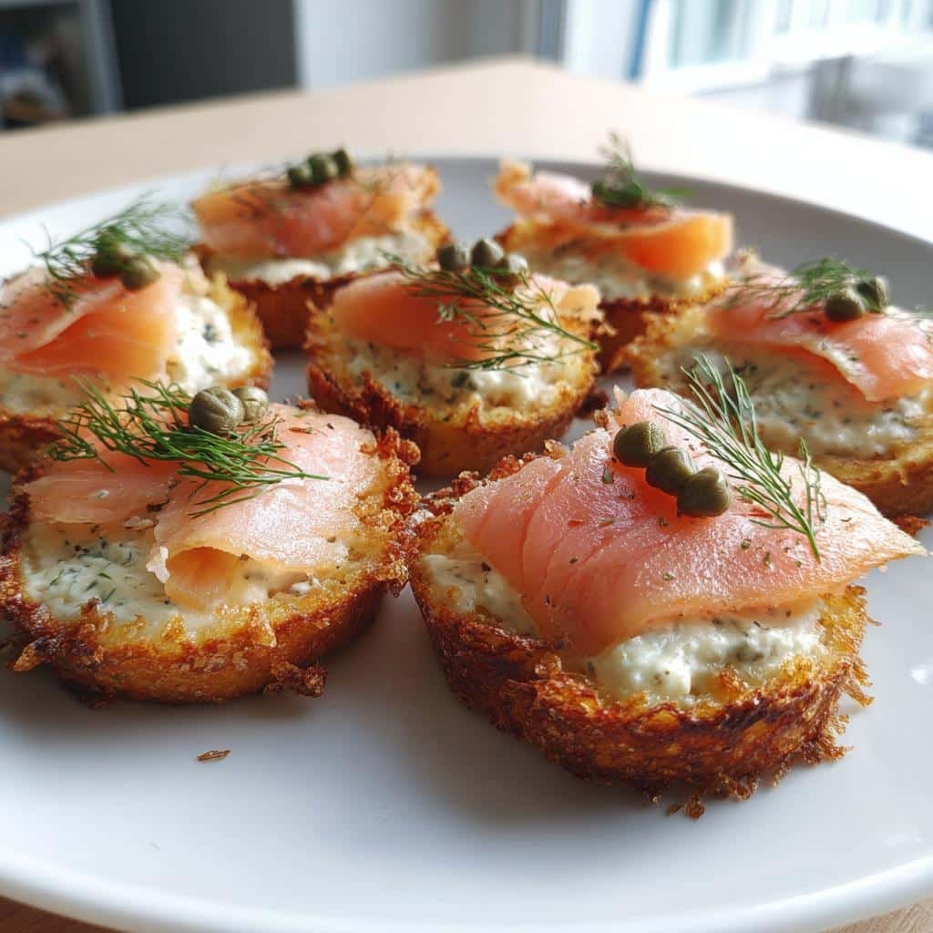 Air Fryer Smoked Salmon Canapés