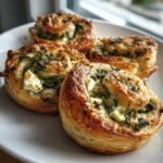 Air Fryer Spinach & Feta Puff Pastry Pinwheels