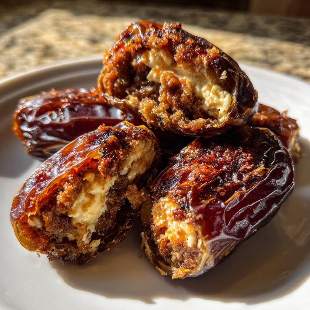 Air Fryer Stuffed Dates with Sausage