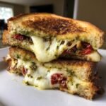 Air Fryer Sun-Dried Tomato Bacon Pesto Grilled Cheese