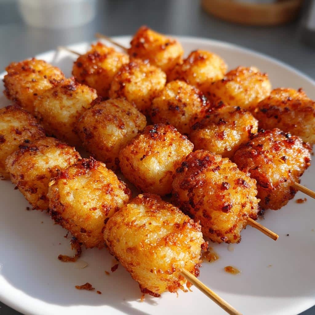 Irresistible Air Fryer Tater Tot Skewers in 20 Minutes 4 Air Fryer Tater tot skewer bites (air fryer) - detail 1