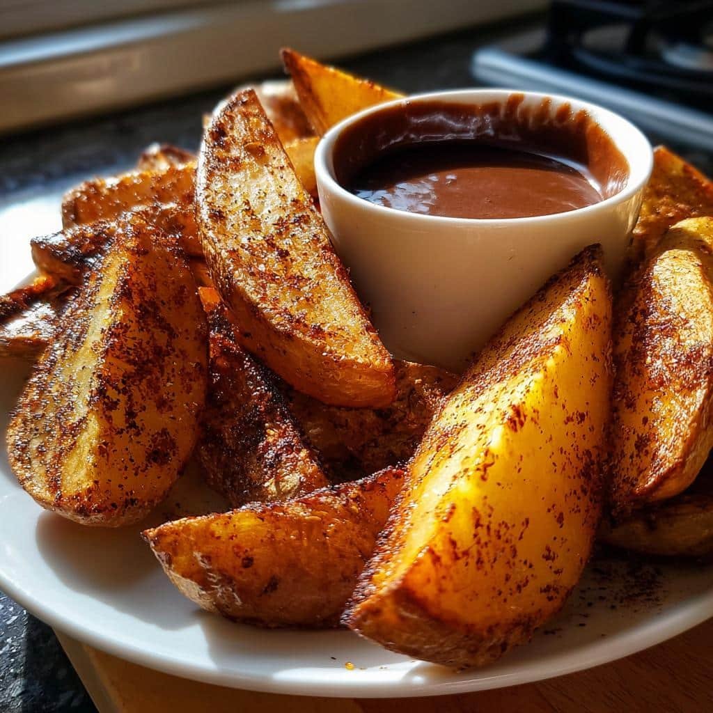 Air Fryer Wedges with Mole Sauce - detail 1