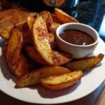 Air Fryer Wedges with Mole Sauce
