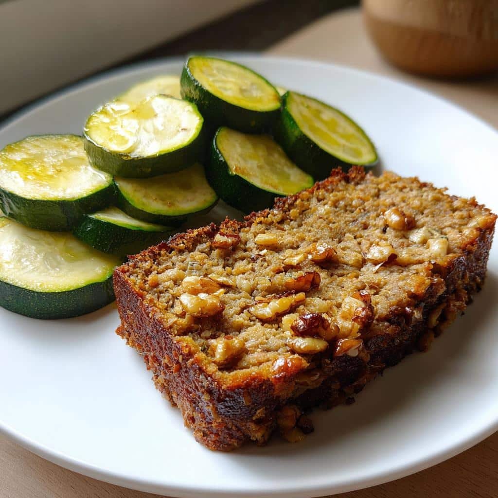Air Fryer Zucchini & Nut-Based 'Meatloaf' Slice