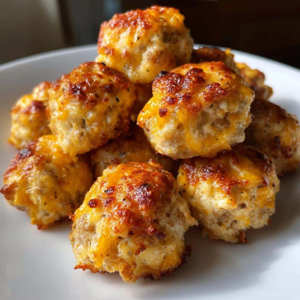 Air Fryer classic Cheesy Sausage Balls