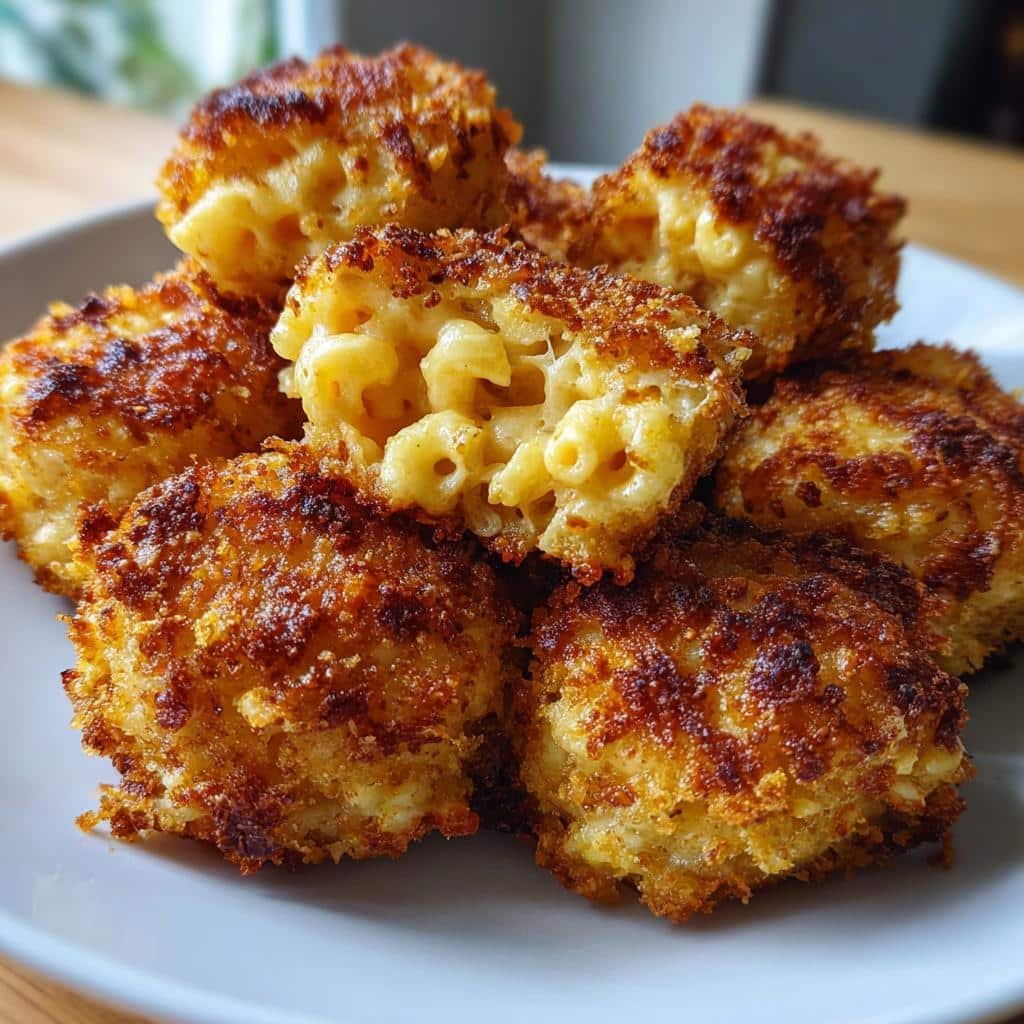 Air fryer mac and cheese bites - detail 1
