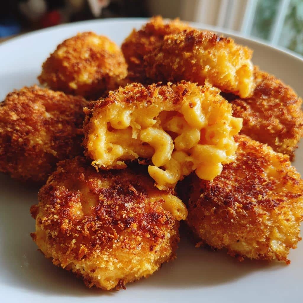 Air fryer mac and cheese bites