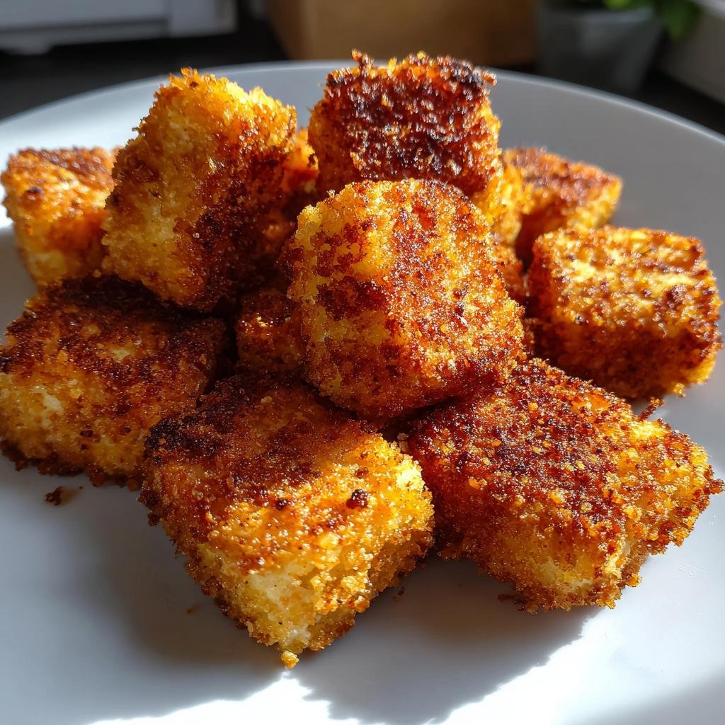 Air fryer tofu nugget bites (15 minutes)