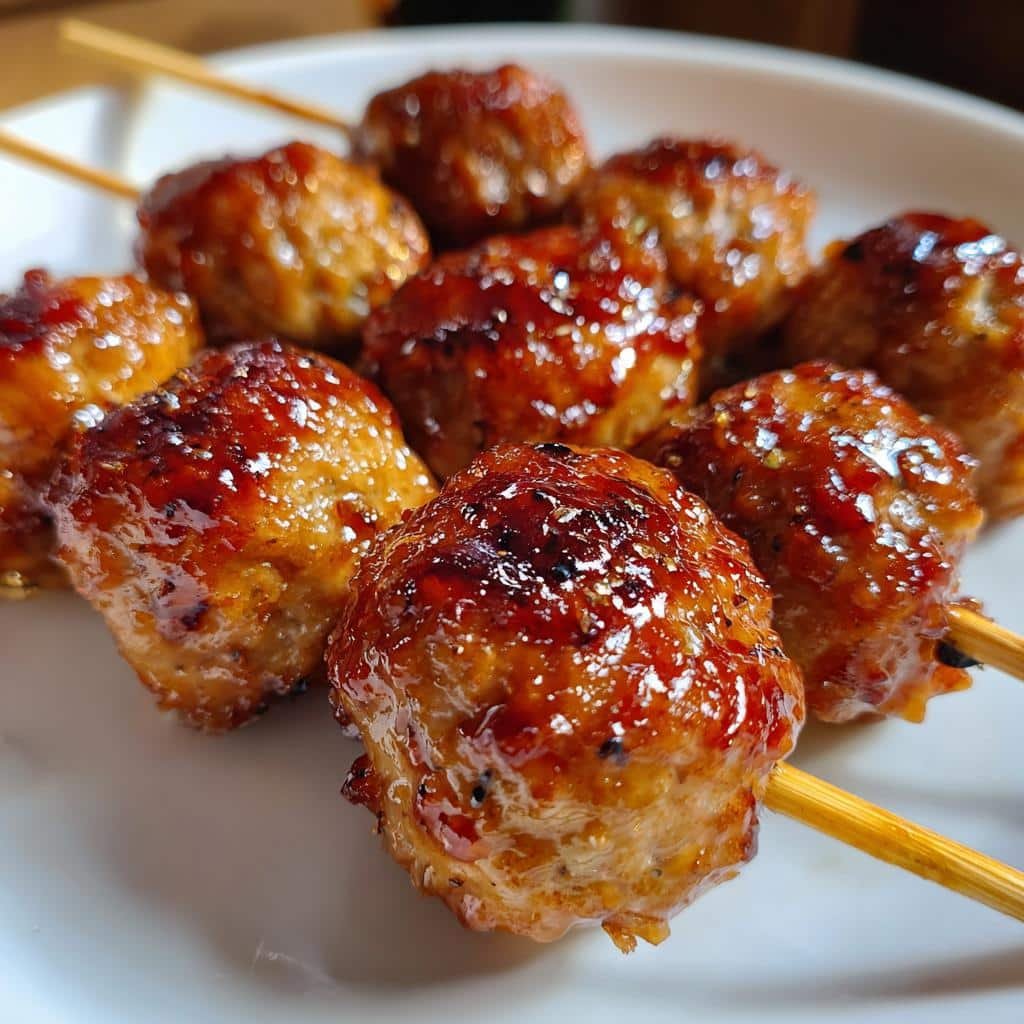 BBQ meatball bite skewers (air fryer) - detail 1