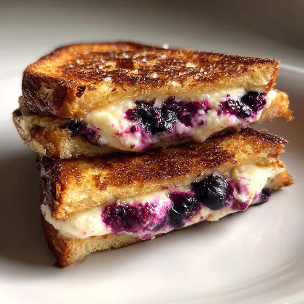 Blueberry Cream Cheese Air Fryer Grilled Cheese - detail 1