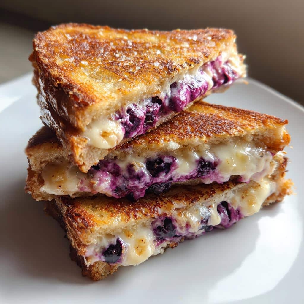 Blueberry Cream Cheese Air Fryer Grilled Cheese