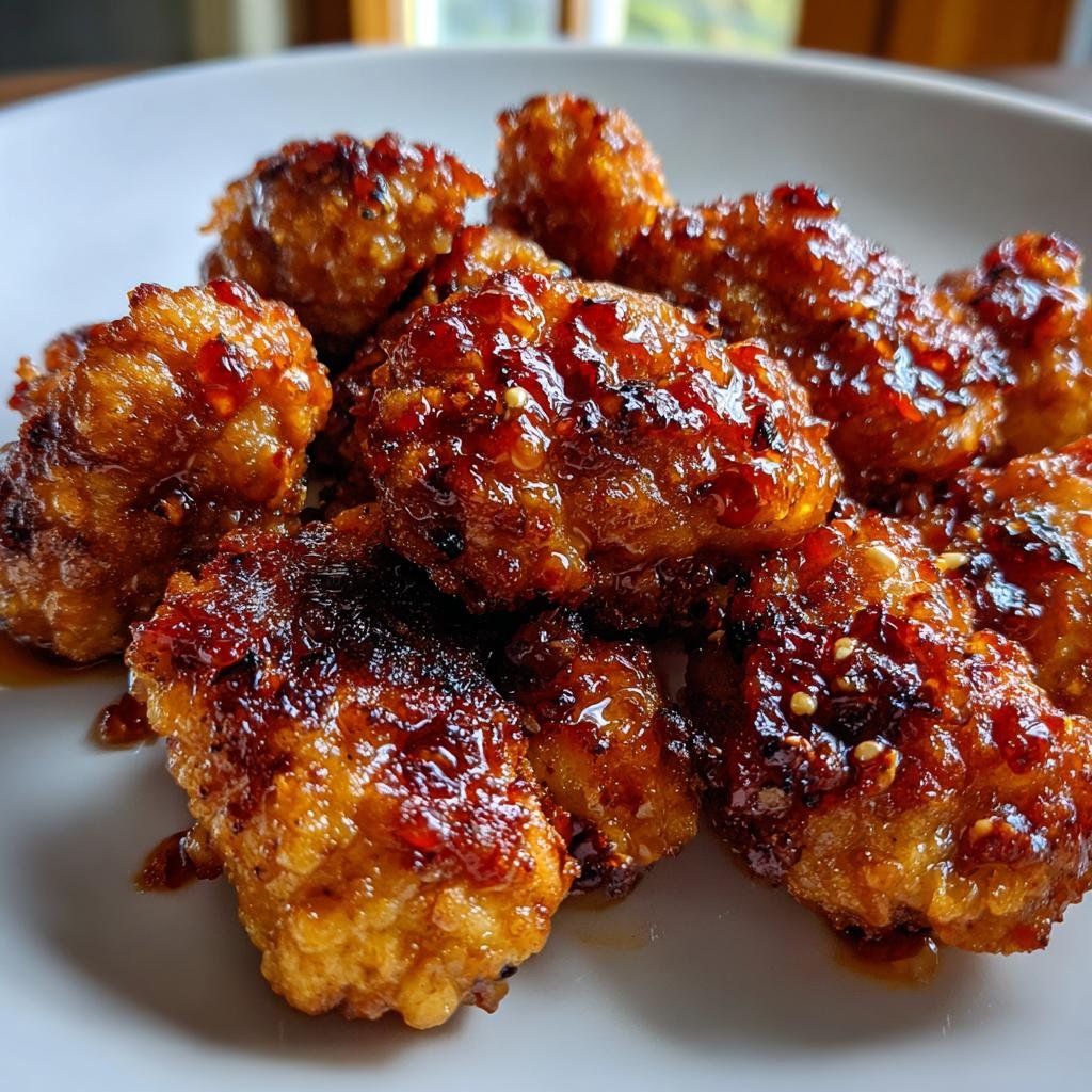 Hot honey chicken bites in air fryer