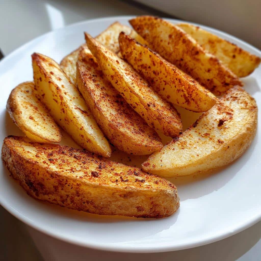 "2-Ingredient Low-Calorie Air Fryer Wedges - Crispy Magic!" 4 Low-Calorie Air Fryer Wedges - detail 1