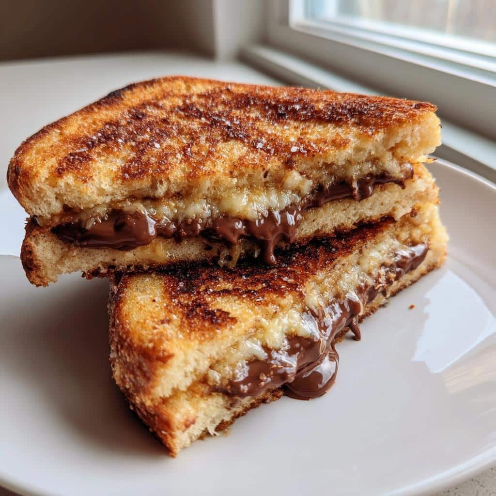 Nutella Chocolate Air Fryer Grilled Cheese - detail 1