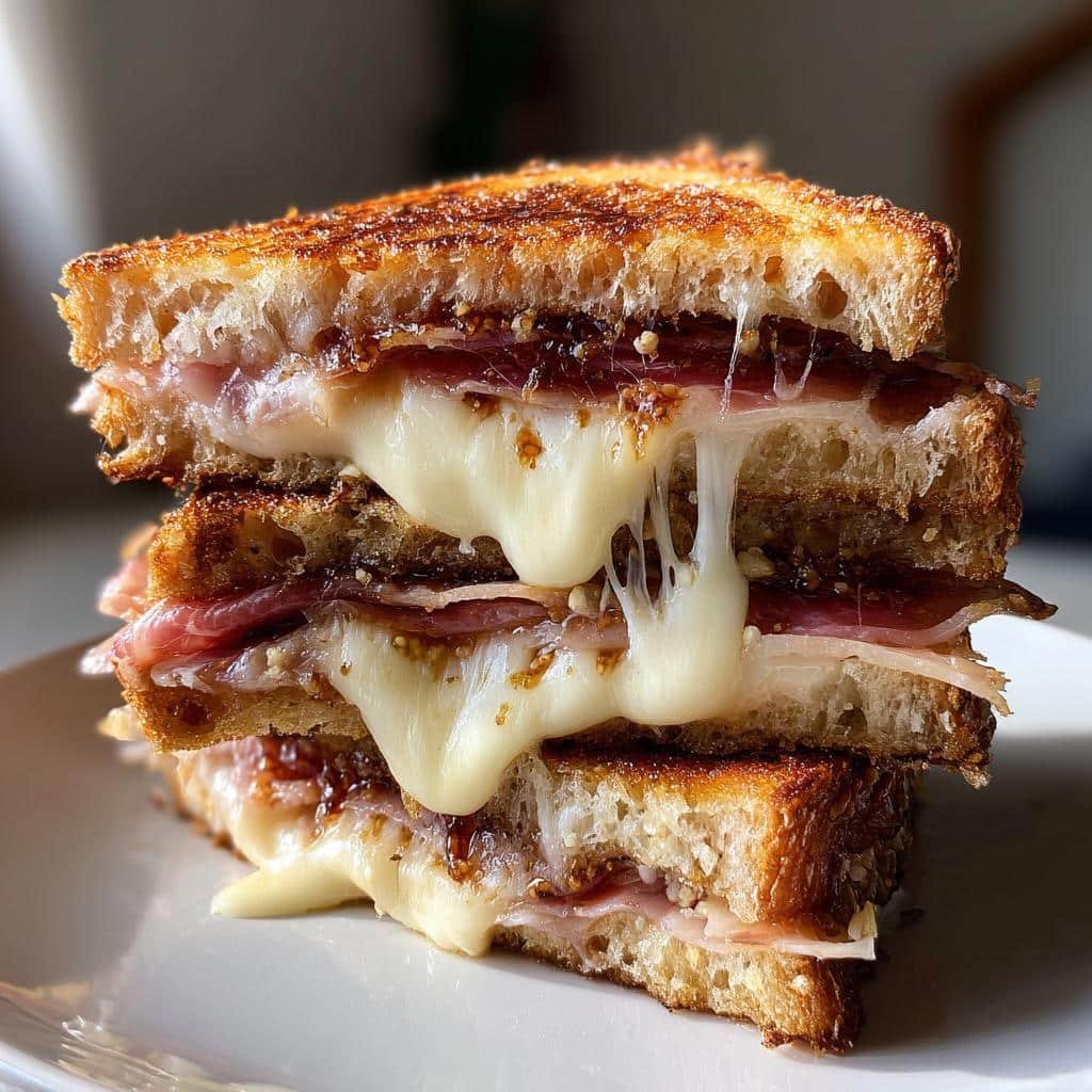 Prosciutto Fig Air Fryer Grilled Cheese