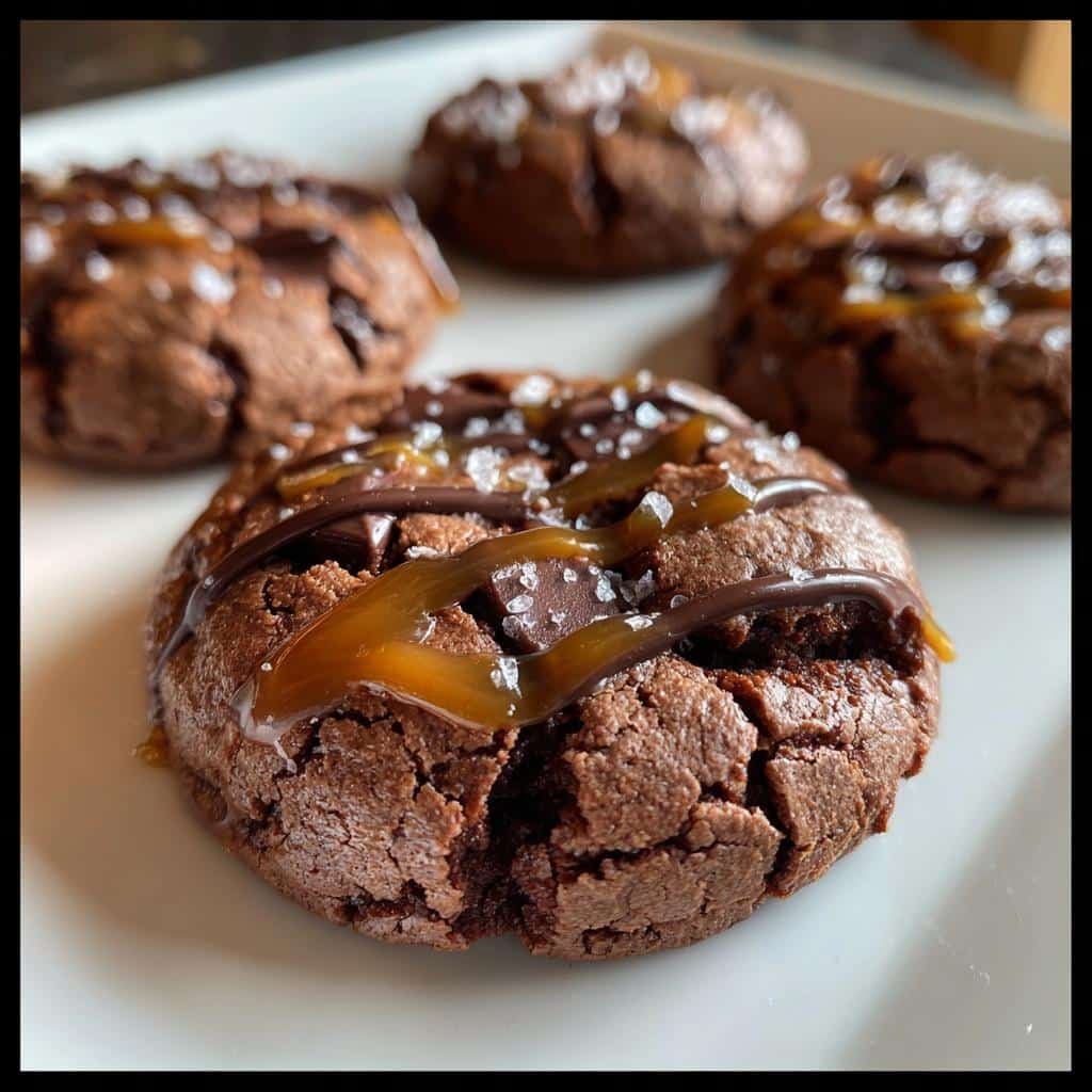 Salted Caramel Brownie Cookies (Air Fryer)