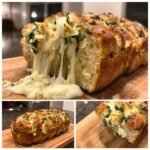 Spinach Artichoke Dip Pull-Apart Christmas Bread