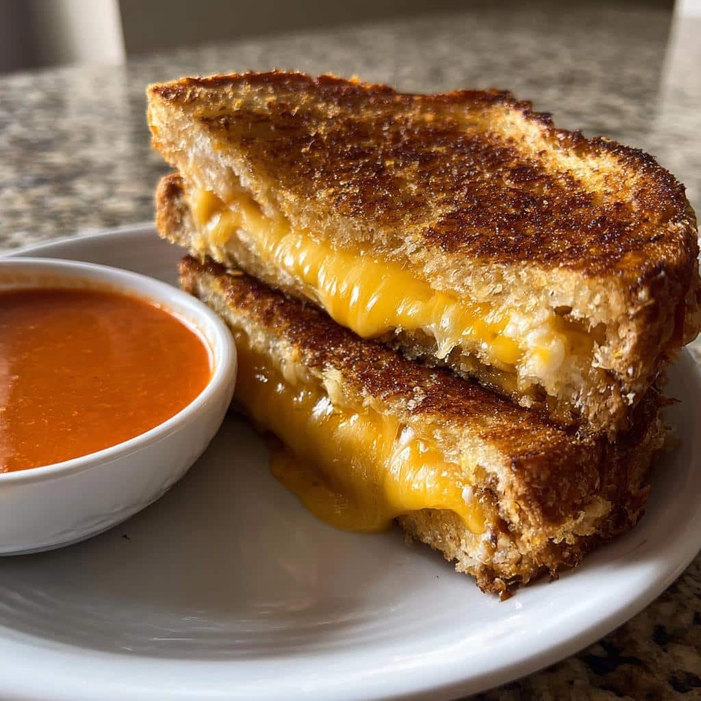 Tomato Soup Dipper Air Fryer Grilled Cheese