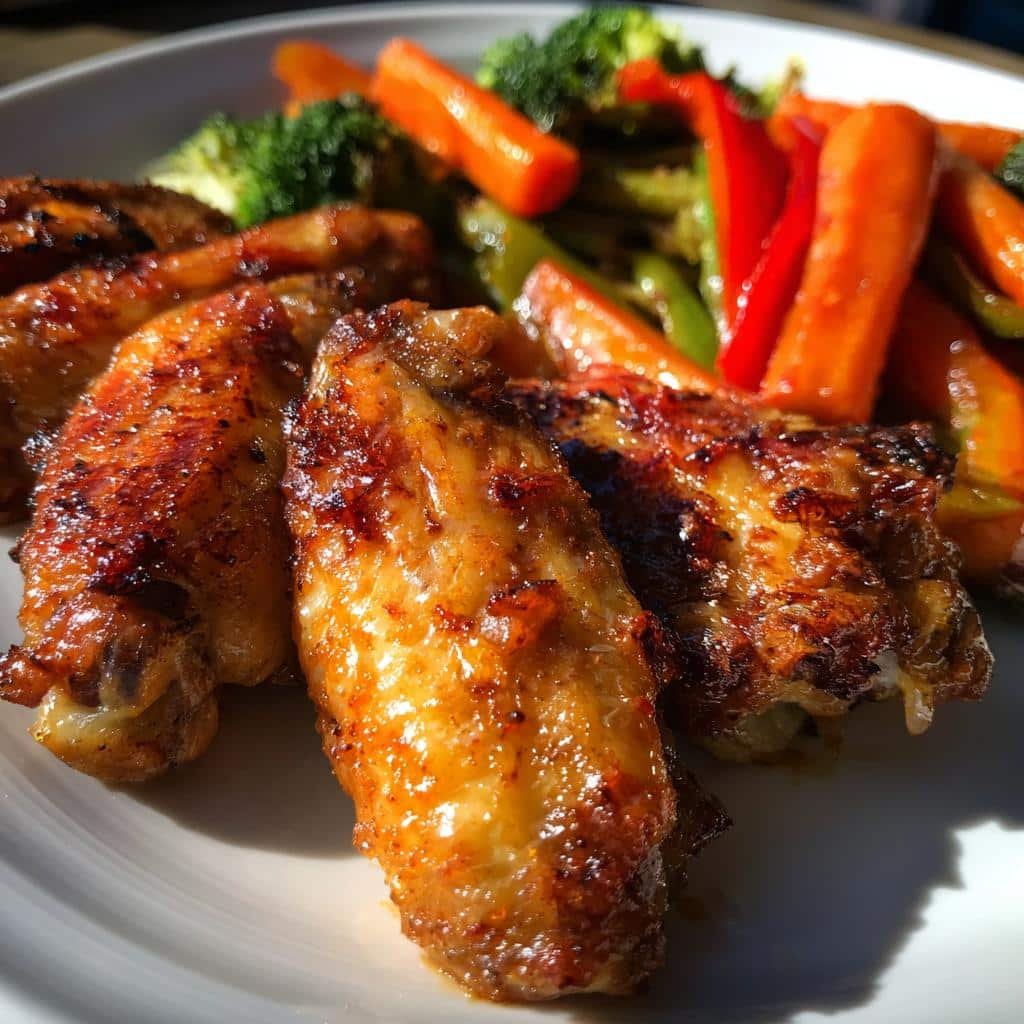 Weeknight Air Fryer Wings & Veggie Tray