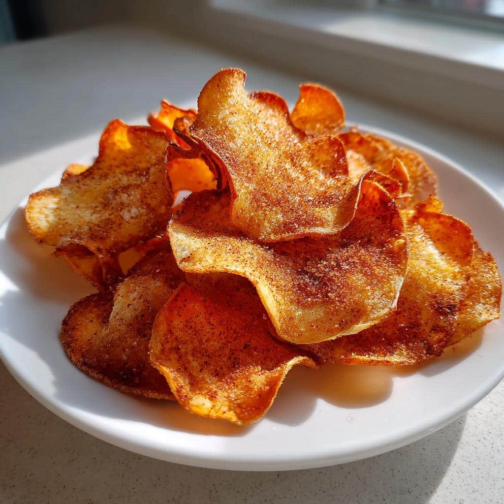 20-Minute Air Fryer Cinnamon Sugar Sweet Potato Chips - Addictively Crispy 4 air fryer Cinnamon Sugar Sweet Potato Chips - detail 1