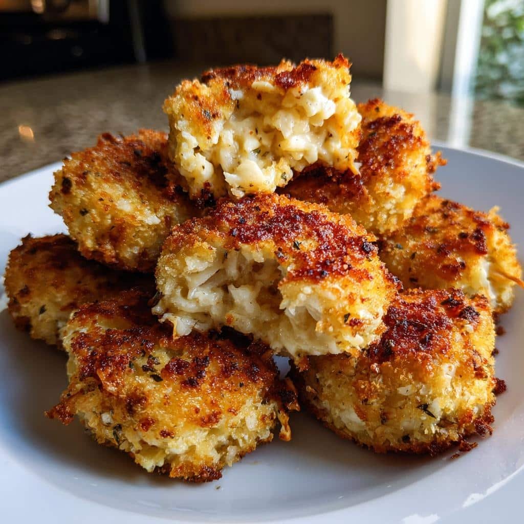 air fryer Crab au Gratin Spread Bites