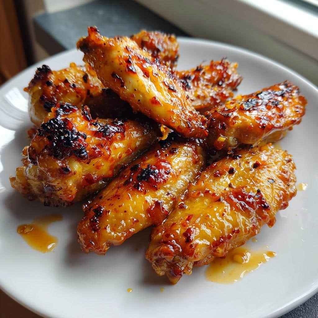 air fryer Honey Sriracha Chicken Wings