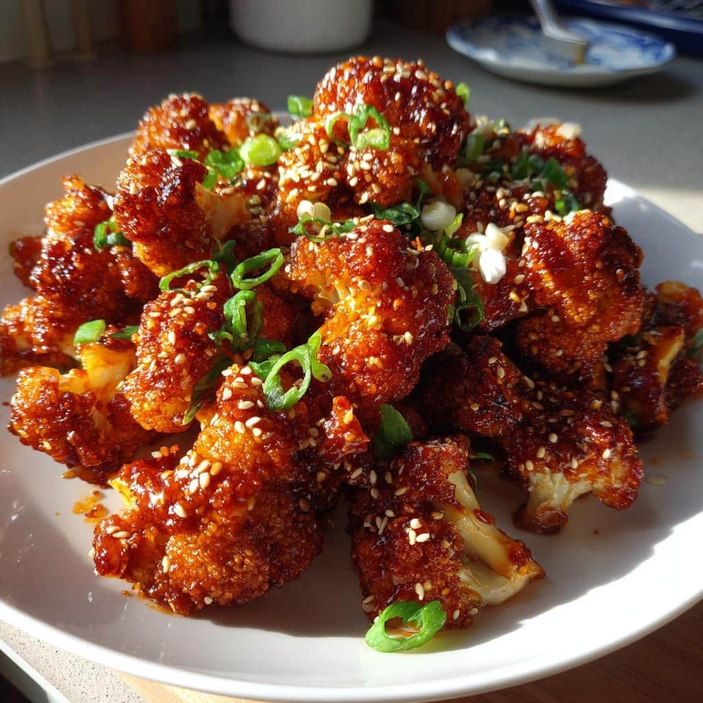 air fryer Korean Fried Cauliflower