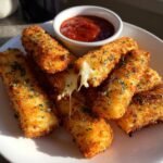 air fryer Low-Fat Mozzarella Sticks