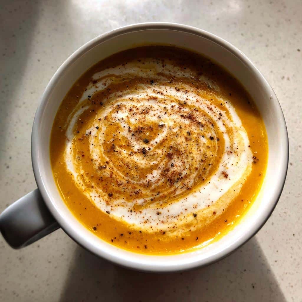 air fryer Roasted Butternut Squash Soup Bowl