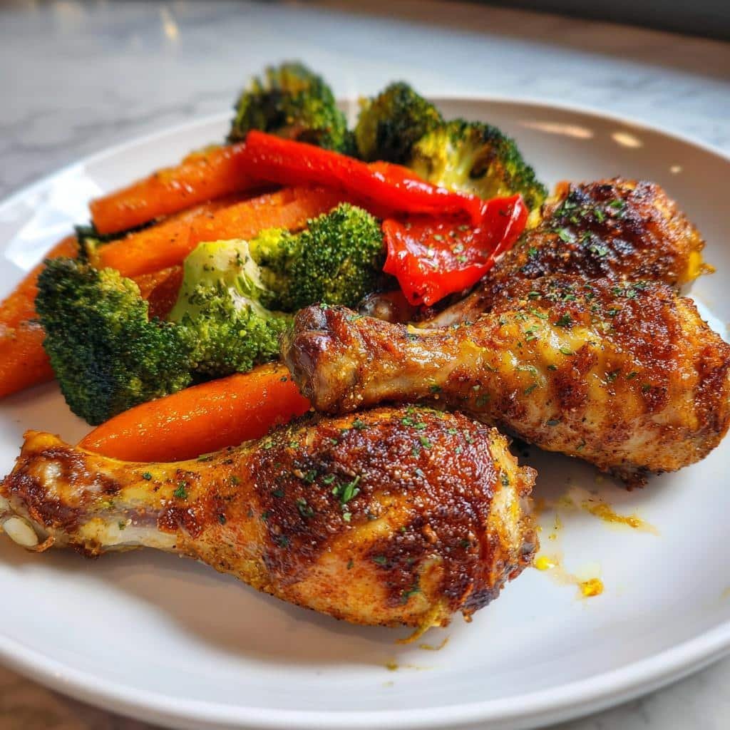 air fryer Sheet Pan Drumsticks with Veggies - detail 1