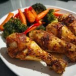 air fryer Sheet Pan Drumsticks with Veggies