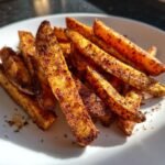 air fryer Sweet Potato Fries with Jerk Seasoning