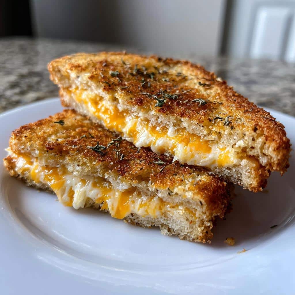5-Minute Air Fryer Cheddar Grilled Cheese - detail 1